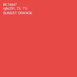 #E74947 - Sunset Orange Color Image